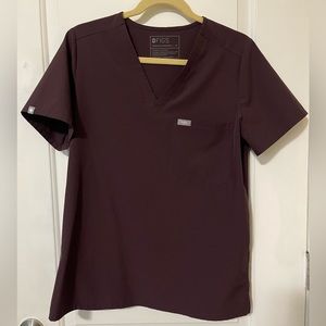 FIGS Catarina Medium scrub top chocolate brown